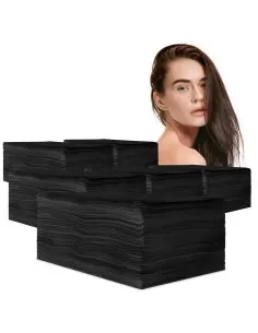 Spunlace Black Disposable Towels 40x80 cm 60 g | 6 Packs of 100 units