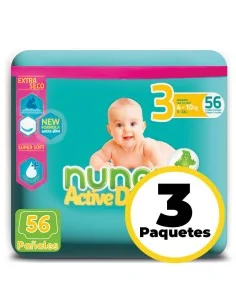 Nappies Size 3 (4-10 kg) | 3 Packs of 56 units