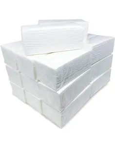 Sèche-mains en papier zigzag / 12 paquets de 150 unités