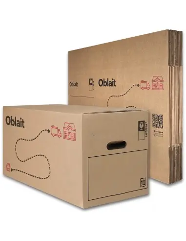 Cartons de déménagement marron Oblait- 50x30x30 cm- Taille L (45 L)